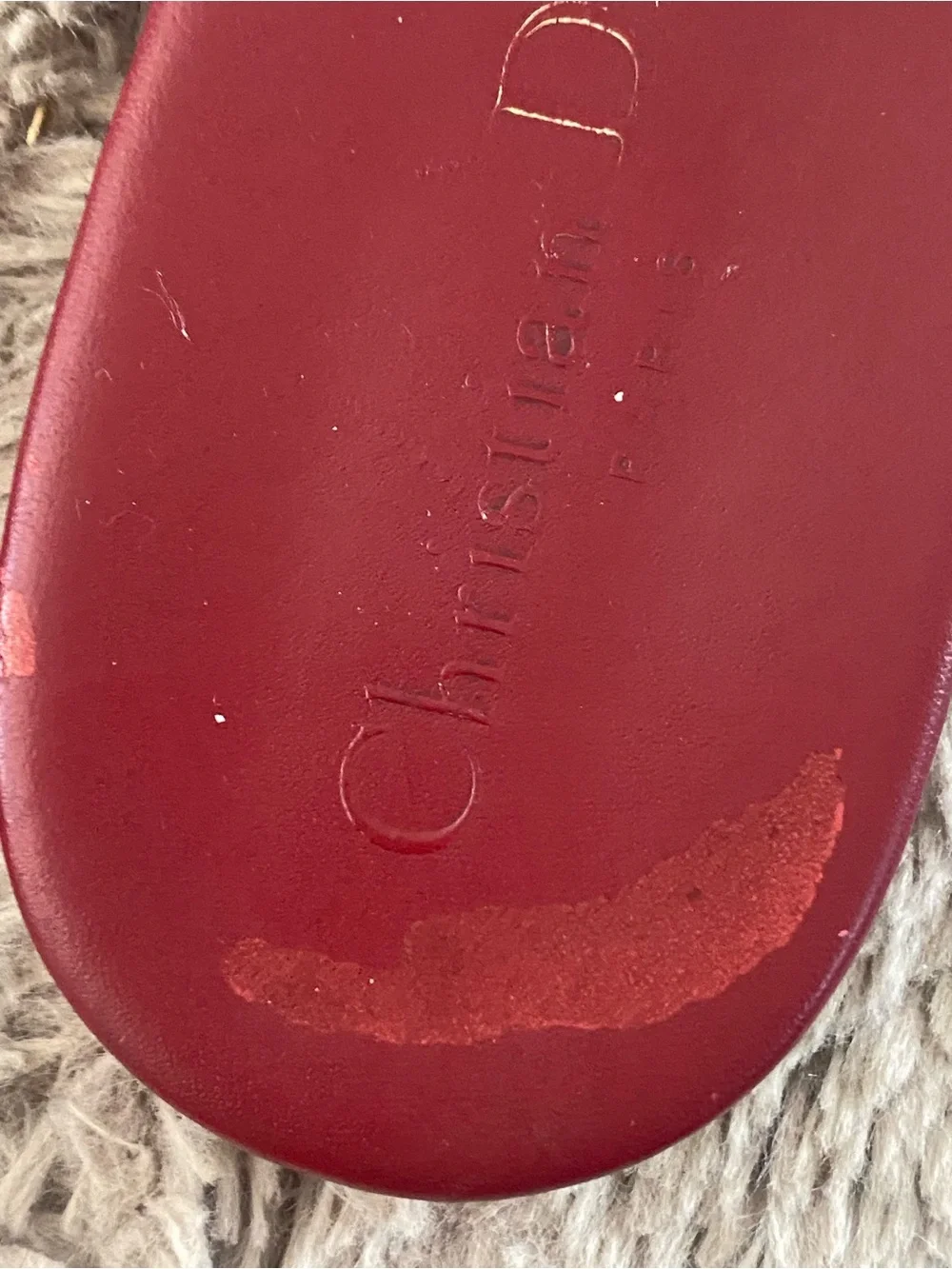Dior burgundy croc